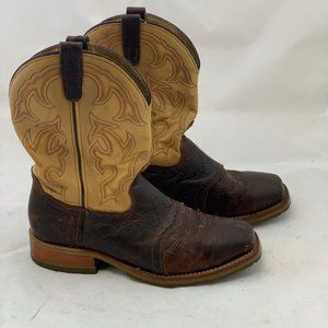 Double H Boot Brown Graham 11" Domestic Bison Squa
